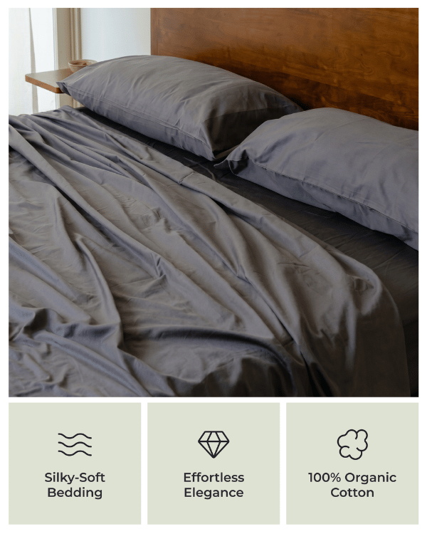 Luxe Sateen Fitted Sheet Beige - Image 4