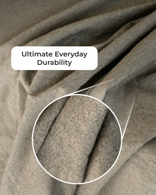 Classic Micro Twill Solid Melange Fitted Sheet Moss - Image 4
