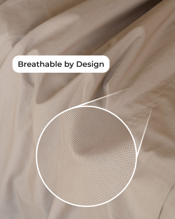 Signature Percale Solid Sheet Set Beige - Image 5