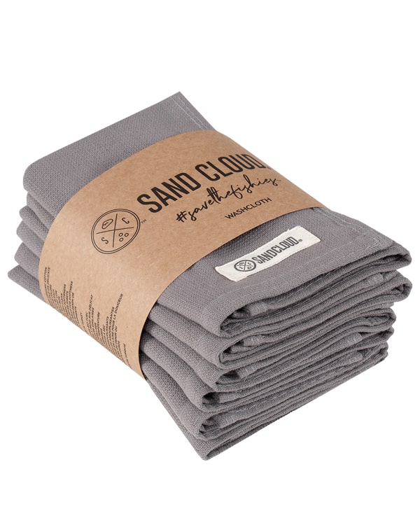 Terra Bath Washcloth Bundle - 6 Pack - Grey