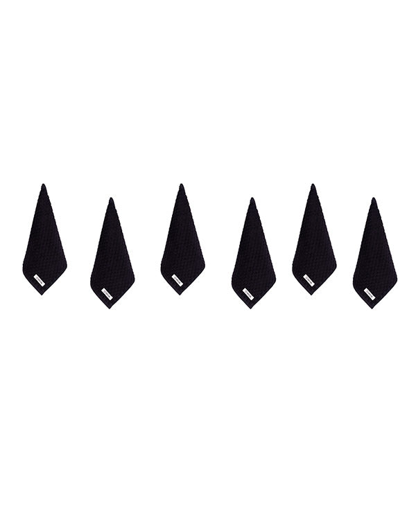 Atom Washcloth Bath Bundle - Black - 6 Pack - Image 4