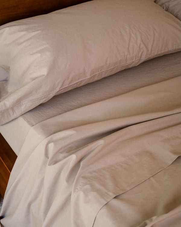 Signature Percale Solid Sheet Set Beige - Image 12