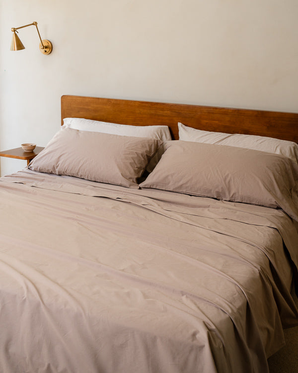 Signature Percale Solid Sheet Set Beige - Image 10