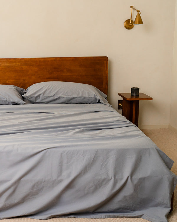 Signature Percale Solid Sheet Set Grey - Image 11